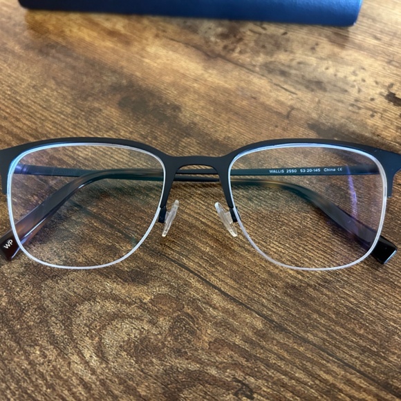 Like New Warby Parker Wallis Brushed Navy Eyeglasses - Picture 5 of 5